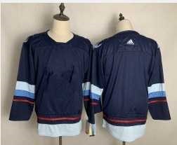Youth Seattle Kraken Blank Navy Blue Stitched Adidas NHL Jersey